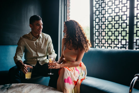Couple on a first date