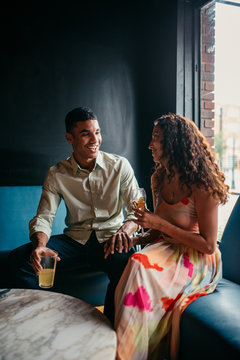 Couple on a first date