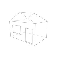 X-ray drawing of a house