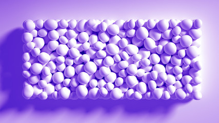Beautiful background with beads, particles and simulation. 3d illustration, 3d rendering.