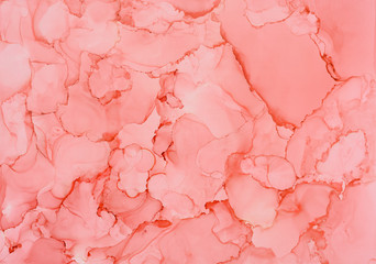 Abstract Coral Background made using alcohol ink