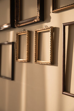 Wall with empty frames