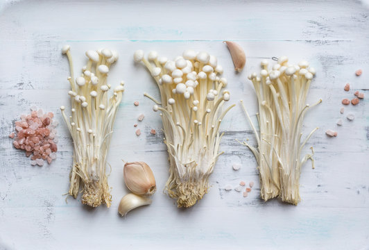 enoki mushrooms