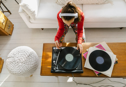 Teen Lifestyle image of Girl Listening to Music