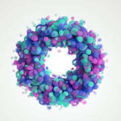 Beautiful background with purple smoke and steam. 3d illustration, 3d rendering.