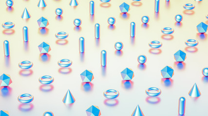 Beautiful background with geometric shape. 3d illustration, 3d rendering.