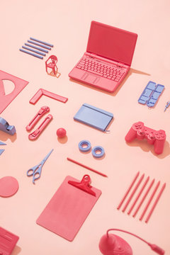 Office Supplies / Stationary /Red and blue