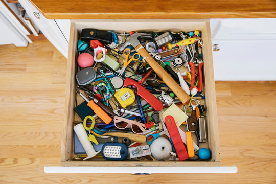 Utility Drawer at home with Hammer