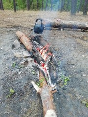 Obraz premium tea at the stake