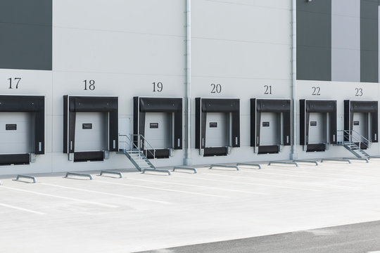 Empty loading dock bays