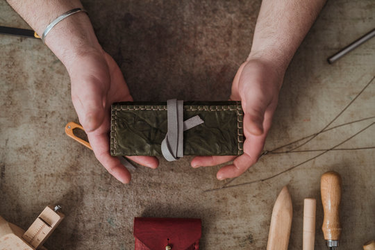 Handmade tobacco pouch