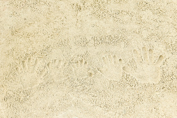 beautiful pattern on the sea sand on nature background