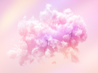 Fototapeta premium Cloud isolated, steam, smoke. 3d illustration, 3d rendering.