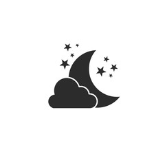 Night icon on white background