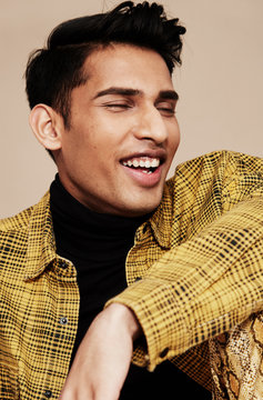 Laughing man portrait