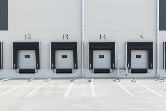 Empty loading dock bays