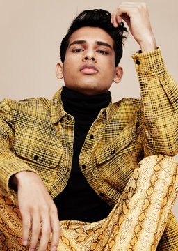 Colourful indian model portrait