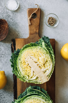 Fresh savoy cabbage