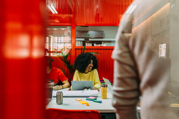 Business group at a workshop in the office
