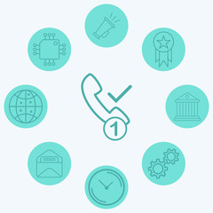 Phone call vector icon sign symbol
