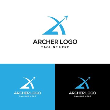 Simple Archer Logo Design Template