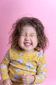 Happy excited little kid