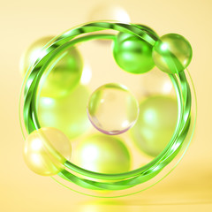 Beautiful background with geometric shape. 3d illustration, 3d rendering.