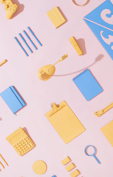 Office Supplies / Stationary /Blue and Yellow