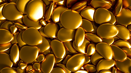 Beautiful background with beads, particles and simulation. 3d illustration, 3d rendering.