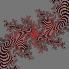 Red blue gray spral abstract floral background