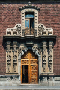 Very Old Door of a cathedral in Mexico city