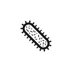 Danger bacteria icon design isolated on white background. Vector illustration