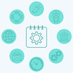 Planning calendar vector icon sign symbol