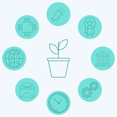 Plant vector icon sign symbol