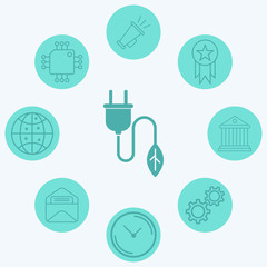 Plug vector icon sign symbol