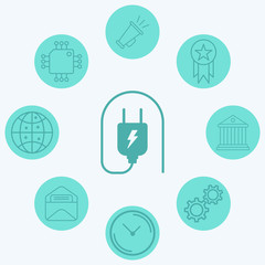 Plug vector icon sign symbol