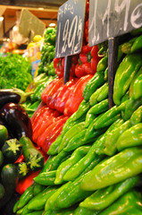 Paprika am Markststand