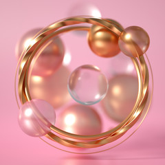 Beautiful background with geometric shape. 3d illustration, 3d rendering.