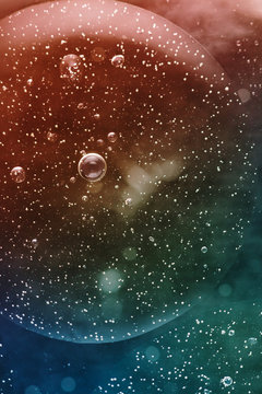 Abstract macro scenes with liquids