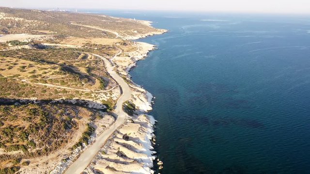 Bird's eye view of Cape Dolos. Limassol District, Cyprus