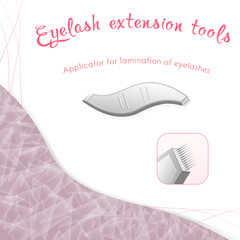 Applicator for lamination of eyelashes