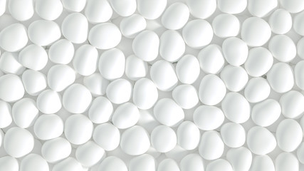 Beautiful background with beads, particles and simulation. 3d illustration, 3d rendering.