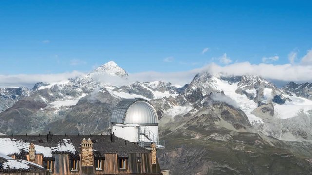 Alpine view from Gornergrat in Switzerland - Time Lapse Video