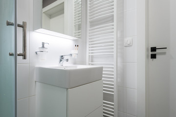 Obraz premium Detail of bathroom interior in modern apartment