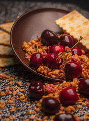 fresh cherry dessert  