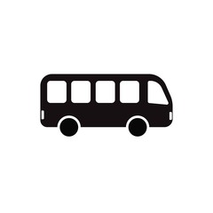 bus icon. Vector isolated on white background.