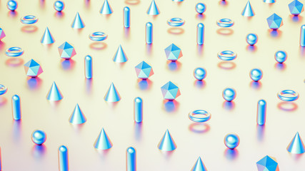 Beautiful background with geometric shape. 3d illustration, 3d rendering.