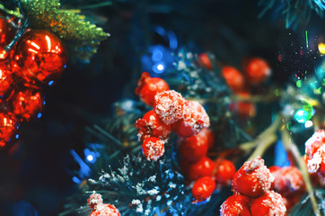 Closeup of Decorated Christmas Tree