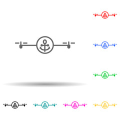 sea drone multi color style icon. Simple thin line, outline vector of drones icons for ui and ux, website or mobile application
