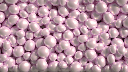 Beautiful background with beads, particles and simulation. 3d illustration, 3d rendering.